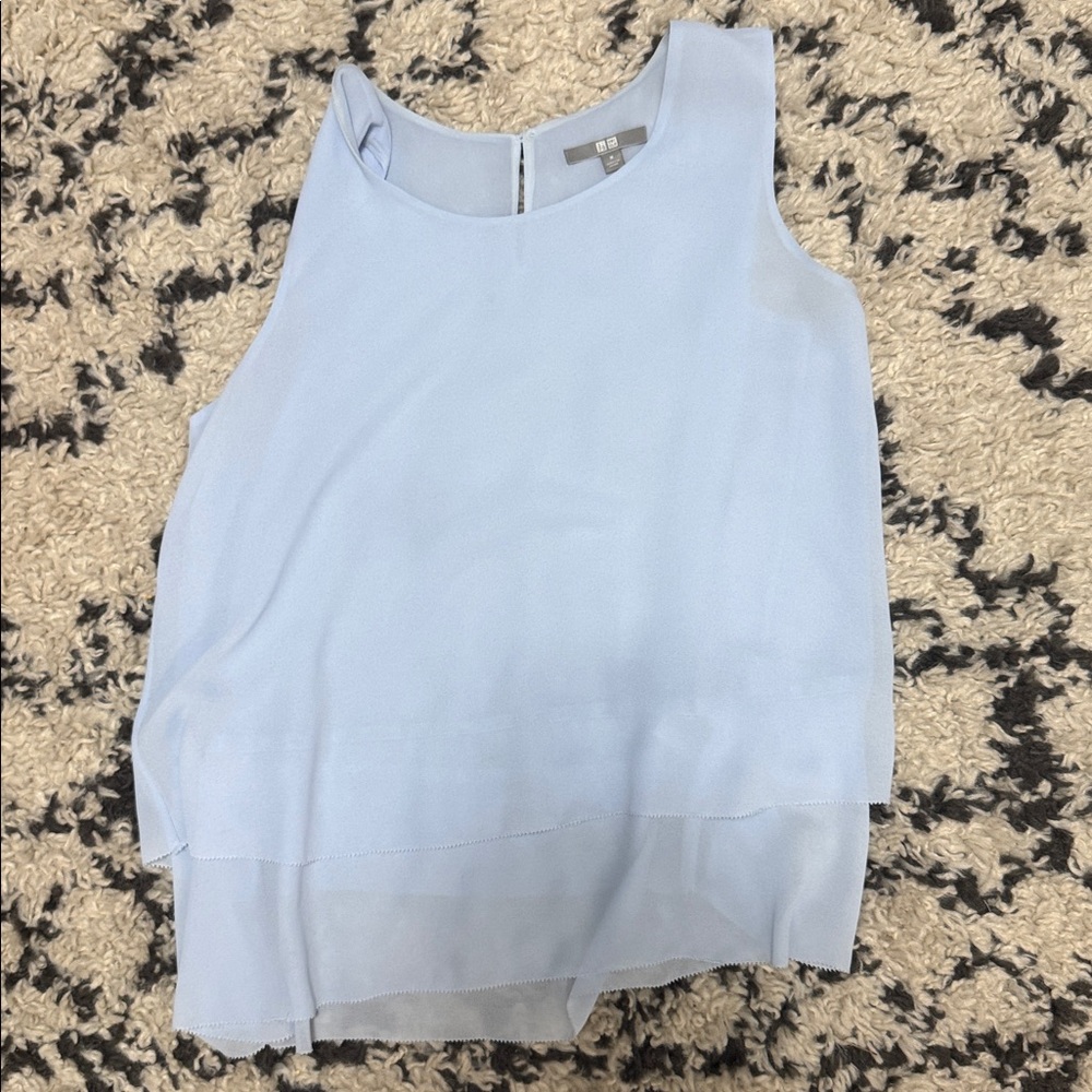Uniqlo Light Blue Sleeveless Blouse